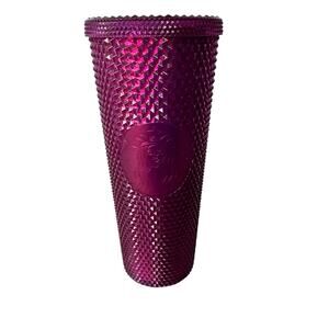 Starbucks Pink Bling Berry Blast 2021 studded 24oz cold cup tumbler
